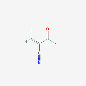 molecular formula C6H7NO B13851042 (Z)-2-Acetylbut-2-enenitrile 