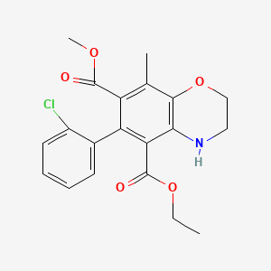 5-Ethyl 7-methyl 6-(2-chlorophenyl)-8-methyl-3,4-dihydro-2H-benzo[b][1,4]oxazine-5,7-dicarboxylate