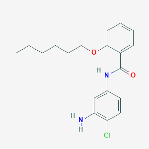 molecular formula C19H23ClN2O2 B1385111 N-(3-氨基-4-氯苯基)-2-(己氧基)苯甲酰胺 CAS No. 1020055-26-8