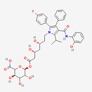 (3R,6S)-6-[(3R,5R)-7-[2-(4-fluorophenyl)-4-[(2-hydroxyphenyl)carbamoyl]-3-phenyl-5-propan-2-ylpyrrol-1-yl]-3,5-dihydroxyheptanoyl]oxy-3,4,5-trihydroxyoxane-2-carboxylic acid