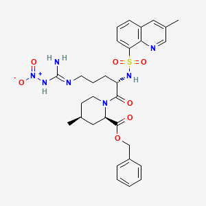 N-Nitro-1,2,3,4-tetradehydro (2S,4S)-argatroban benzyl ester