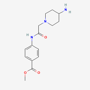 molecular formula C15H21N3O3 B13851219 Methyl 4-[[2-(4-aminopiperidin-1-yl)acetyl]amino]benzoate 