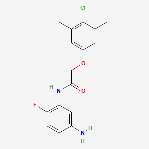 molecular formula C16H16ClFN2O2 B1385123 N-(5-Amino-2-fluorophenyl)-2-(4-chloro-3,5-dimethylphenoxy)acetamide CAS No. 1020056-16-9