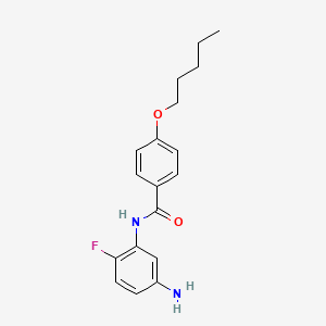 molecular formula C18H21FN2O2 B1385129 N-(5-氨基-2-氟苯基)-4-(戊氧基)苯甲酰胺 CAS No. 1020057-03-7