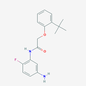 molecular formula C18H21FN2O2 B1385132 N-(5-Amino-2-fluorophenyl)-2-[2-(tert-butyl)-phenoxy]acetamide CAS No. 1020053-99-9