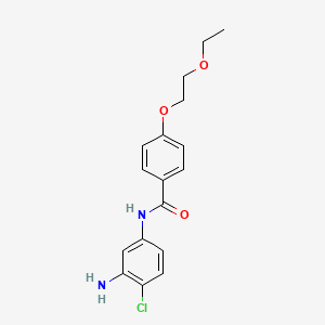 molecular formula C17H19ClN2O3 B1385133 N-(3-Amino-4-chlorophenyl)-4-(2-ethoxyethoxy)-benzamide CAS No. 1020054-56-1