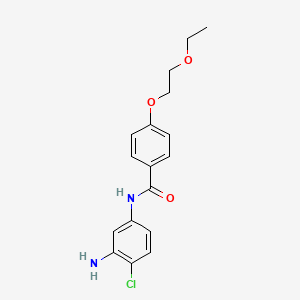 molecular formula C17H19ClN2O3 B1385133 N-(3-氨基-4-氯苯基)-4-(2-乙氧基乙氧基)-苯甲酰胺 CAS No. 1020054-56-1