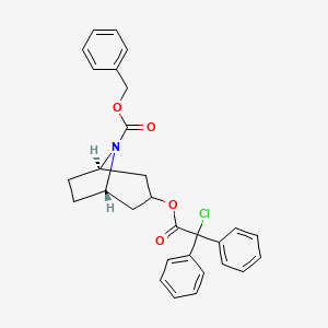 N-Desmethyl N-Benzyloxycarbonyltropan-3alpha-yl-(2-chloro-2,2-diphenyl)acetate