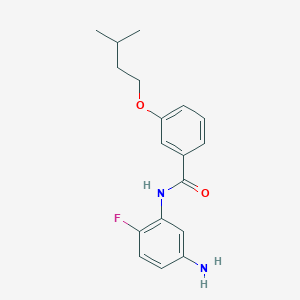 molecular formula C18H21FN2O2 B1385136 N-(5-Amino-2-fluorophenyl)-3-(isopentyloxy)-benzamide CAS No. 1020053-93-3