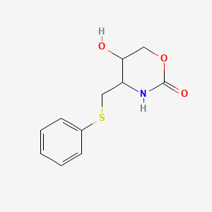 5-Hydroxy-4-(phenylsulfanylmethyl)-1,3-oxazinan-2-one