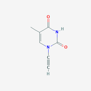 molecular formula C7H6N2O2 B138514 1-Ethynyl-5-methylpyrimidine-2,4(1H,3H)-dione CAS No. 141299-25-4