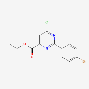 Ethyl 2-(4-bromophenyl)-6-chloropyrimidine-4-carboxylate