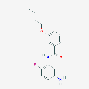 molecular formula C17H19FN2O2 B1385147 N-(5-Amino-2-fluorophenyl)-3-butoxybenzamide CAS No. 1020053-88-6