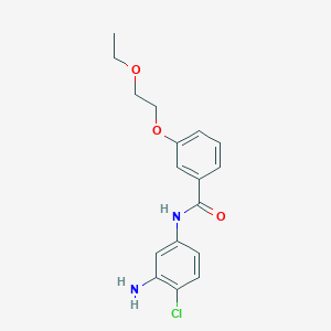 molecular formula C17H19ClN2O3 B1385148 N-(3-Amino-4-chlorophenyl)-3-(2-ethoxyethoxy)-benzamide CAS No. 1020054-65-2