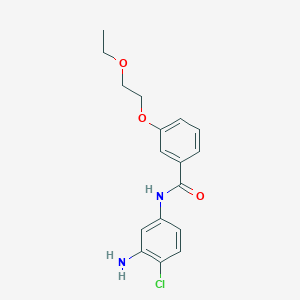 molecular formula C17H19ClN2O3 B1385148 N-(3-氨基-4-氯苯基)-3-(2-乙氧基乙氧基)-苯甲酰胺 CAS No. 1020054-65-2