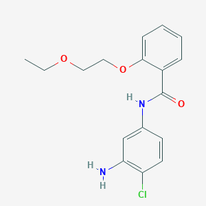 molecular formula C17H19ClN2O3 B1385150 N-(3-Amino-4-chlorophenyl)-2-(2-ethoxyethoxy)-benzamide CAS No. 1020054-59-4