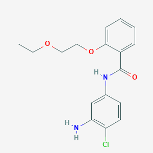 molecular formula C17H19ClN2O3 B1385150 N-(3-氨基-4-氯苯基)-2-(2-乙氧基乙氧基)-苯甲酰胺 CAS No. 1020054-59-4