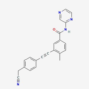 3-((4-(Cyanomethyl)phenyl)ethynyl)-4-methyl-N-(pyrazin-2-yl)benzamide