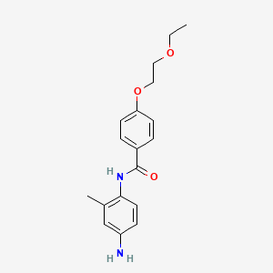 molecular formula C18H22N2O3 B1385153 N-(4-Amino-2-methylphenyl)-4-(2-ethoxyethoxy)-benzamide CAS No. 1020055-88-2