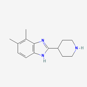 molecular formula C14H19N3 B1385156 6,7-二甲基-2-哌啶-4-基-1H-苯并咪唑 CAS No. 933719-69-8