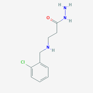 molecular formula C10H14ClN3O B1385157 3-[(2-Chlorobenzyl)amino]propanohydrazide CAS No. 1040688-00-3