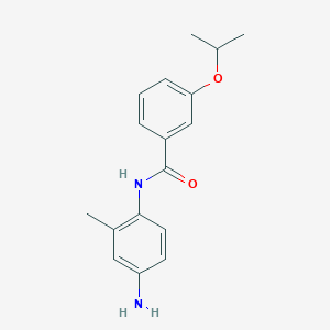 molecular formula C17H20N2O2 B1385162 N-(4-Amino-2-methylphenyl)-3-isopropoxybenzamide CAS No. 1020055-21-3