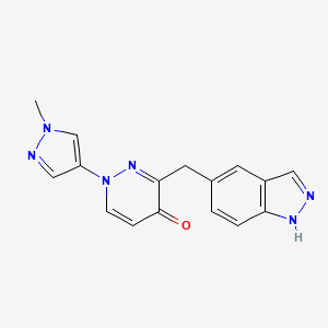 3-(1H-indazol-5-ylmethyl)-1-(1-methyl-1H-pyrazol-4-yl)pyridazin-4(1H)-one