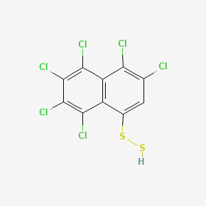 1,2,3,4,5,6-Hexachloro-8-(disulfanyl)naphthalene