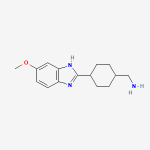 molecular formula C15H21N3O B1385165 [4-(5-Methoxy-1H-benzimidazol-2-yl)cyclohexyl]-methylamine CAS No. 933738-43-3