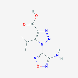 molecular formula C8H10N6O3 B1385167 1-(4-氨基-1,2,5-恶二唑-3-基)-5-异丙基-1H-1,2,3-三唑-4-羧酸 CAS No. 352447-22-4