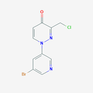 1-(5-Bromopyridin-3-yl)-3-(chloromethyl)pyridazin-4-one