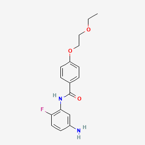 molecular formula C17H19FN2O3 B1385172 N-(5-Amino-2-fluorophenyl)-4-(2-ethoxyethoxy)-benzamide CAS No. 1020055-37-1