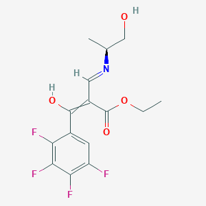 Ethyl (s,z)-3-((1-hydroxypropan-2-yl)amino)-2-(2,3,4,5-tetrafluorobenzoyl)acrylate