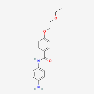 molecular formula C17H20N2O3 B1385186 N-(4-氨基苯基)-4-(2-乙氧基乙氧基)苯甲酰胺 CAS No. 1020055-69-9