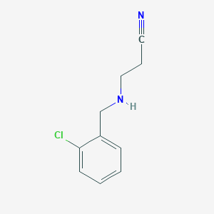 molecular formula C10H11ClN2 B1385187 3-[(2-氯苄基)氨基]丙腈 CAS No. 87844-37-9