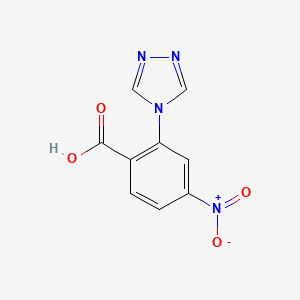 molecular formula C9H6N4O4 B1385201 4-硝基-2-(4H-1,2,4-三唑-4-基)苯甲酸 CAS No. 1017791-31-9