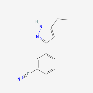 3-(5-ethyl-1H-pyrazol-3-yl)benzonitrile