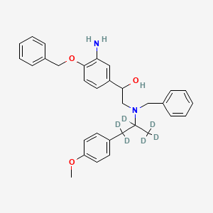 rac N-Benzyl-N-[2-hydroxyl-2-(4-benzyloxy-3-aminophenyl)-ethyl]-3-(4-methoxyphenyl)-2-propylamine-d6