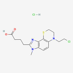 4-[6-(2-chloroethyl)-3-methyl-7,8-dihydroimidazo[4,5-h][1,4]benzothiazin-2-yl]butanoic acid;hydrochloride