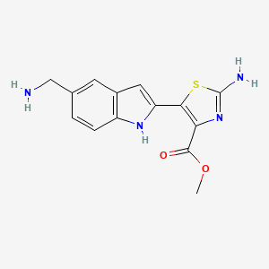 methyl 2-amino-5-[5-(aminomethyl)-1H-indol-2-yl]-1,3-thiazole-4-carboxylate