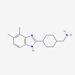 molecular formula C16H23N3 B1385213 [4-(4,5-Dimethyl-1H-benzimidazol-2-yl)cyclohexyl]-methylamine CAS No. 933719-75-6