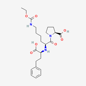 molecular formula C24H35N3O7 B13852144 Lisinopril N6-Ethyl Carbamate 