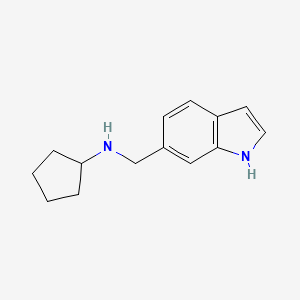 molecular formula C14H18N2 B1385215 N-(1H-吲哚-6-基甲基)环戊胺 CAS No. 1017791-15-9