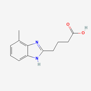 molecular formula C12H14N2O2 B1385223 4-(4-甲基-1H-苯并咪唑-2-基)丁酸 CAS No. 933746-97-5