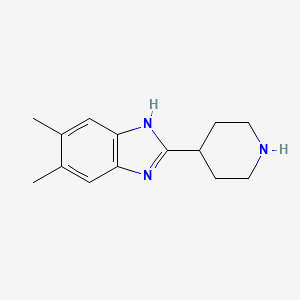 molecular formula C14H19N3 B1385224 5,6-Dimethyl-2-piperidin-4-yl-1H-benzimidazole CAS No. 933745-04-1