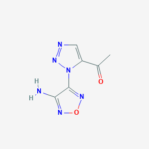molecular formula C6H6N6O2 B1385225 1-[1-(4-Amino-1,2,5-oxadiazol-3-YL)-1H-1,2,3-triazol-5-YL]ethanone CAS No. 898745-71-6