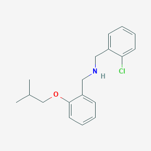 molecular formula C18H22ClNO B1385230 (2-氯苯基)-N-(2-异丁氧基苄基)甲胺 CAS No. 1040684-83-0