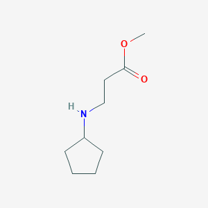 molecular formula C9H17NO2 B1385231 3-(环戊基氨基)丙酸甲酯 CAS No. 754125-43-4