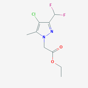 molecular formula C9H11ClF2N2O2 B1385233 Ethyl [4-chloro-3-(difluoromethyl)-5-methyl-1H-pyrazol-1-YL]acetate CAS No. 681015-27-0