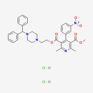 3-(2-(4-Benzhydrylpiperazin-1-YL)ethyl) 5-methyl 2,6-dimethyl-4-(3-nitrophenyl)pyridine-3,5-dicarboxylate dihydrochloride